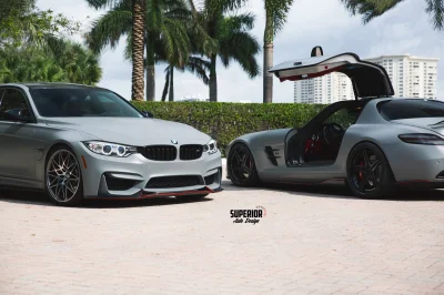 SiekYersky - Matte Grey Mercedes AMG GT-R i BMW M4 F82
tylko niemiecka #motoryzacja s...