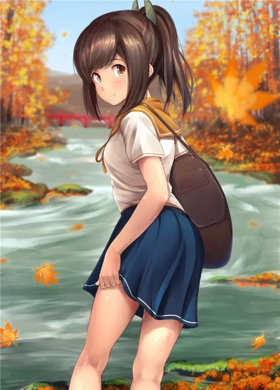 Czokolad - #randomanimeshit #kantaicollection #kancolle #i401 #schoolgirl #naturanime