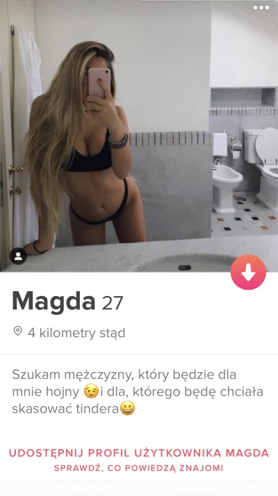 onemanarmy - #tinder #p0lka #badoo #logikarozowychpaskow 
Ta przynajmniej się nie kry...