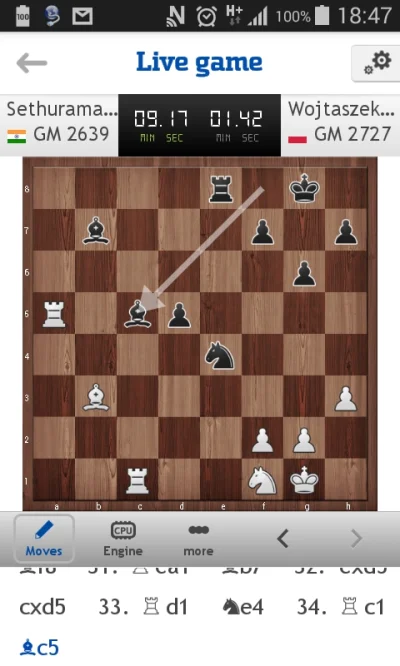 u.....c - Wojtaszek właśnie figurę podstawił i się szybciutko poddał. #szachy