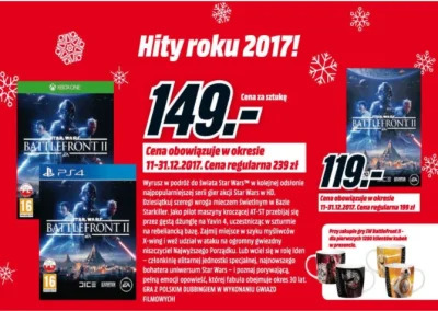 rzeziSmieszek - Donoszę, że w madiamarkecie będzie promka na SW: Battlefront II od 11...