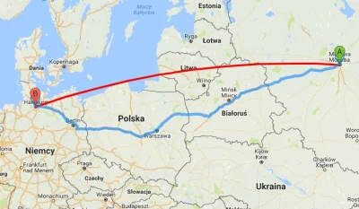 a.....2 - #ciekawostka Prosta linia z Moskwy do Hamburga i tak nie prowadzi przez Pol...