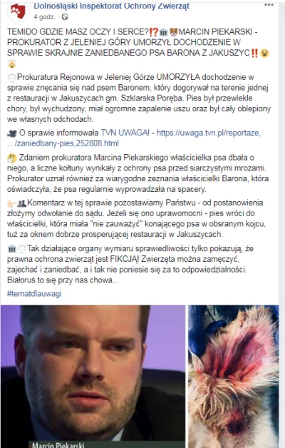 uysy - Copy paste z FB
"TEMIDO GDZIE MASZ OCZY I SERCE?⁉️MARCIN PIEKARSKI - PROKURAT...