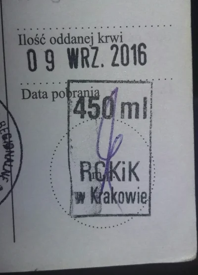 zgubilam_kredki - 32 donacje, 15 litrów :) 

29830 - 450 = 29380

#krew #barylkakrwi ...