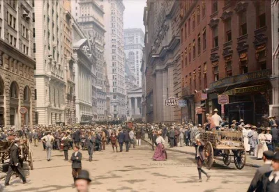 HaHard - Nowy Jork, zdjęcie pokolorowane.
ok. 1900 roku.

#hacontent #ciekawostki ...
