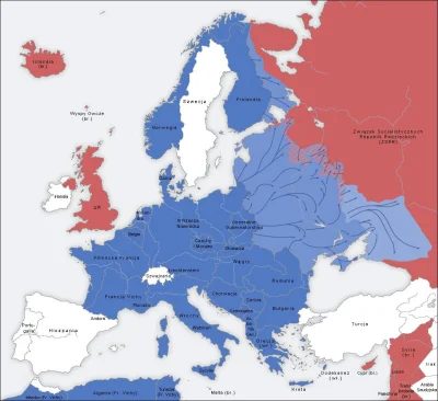 Felix_Felicis - Mapa, na której niebieskim kolorem zaznaczono obszar występowania tyg...