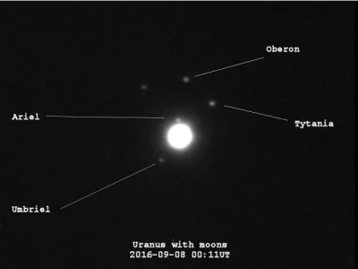 gnuthomson - Kilka dni temu zrobiłem zdjęcie Urana. Udało mi się uchwycić cztery z je...