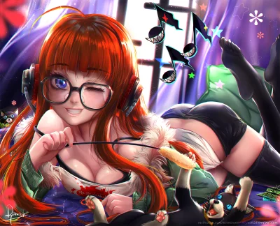 BlackReven - #randomanimeshit #javierestrada #persona #persona5 #sakurafutaba #megane...