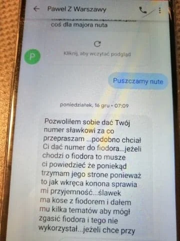 G.....f - @fiodorczuk to jest bajka o tym jak pawełek z warszawy chciał załatwić marc...