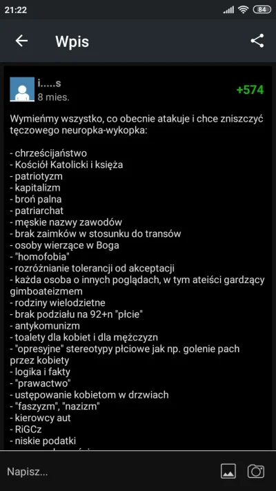 MotykaEustachy - Panowie ja was proszę się nie denerwować. To tylko skopiowany wpis, ...