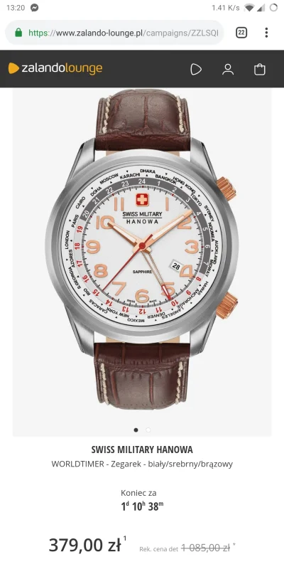 Wygrywzwyboru - @lenvrt: patrzę na te zegarki na Zalando i ten nawet jest całkiem spo...