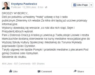 Zaleszczotek - Najaktywniejsza działaczka obecnego rządu.