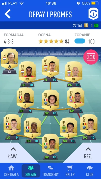 Jigglypuff8 - #fut co myślicie o tym składzie ? W grze zmieniam na 4-1-2-1-2 wąskie. ...