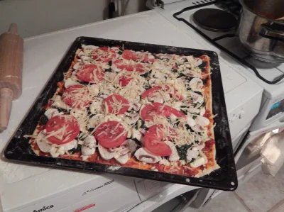 c.....g - Patrzcie co włożyłem do piekarnika 10 minut temu! #pizza #foodporn #pizzaby...