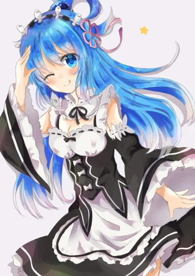 b.....6 - #randomanimeshit #anime #konsouba #aqua #rezero #rem #maid #crossover