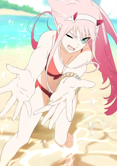 Sentox - #randomanimeshit #darlinginthefranxx #zerotwo #swimsuit # @Mikian