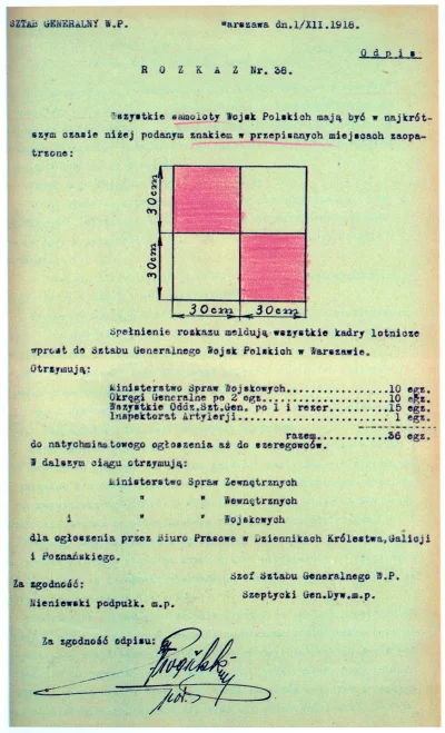 konik_polanowy - 100 lat temu – 1 grudnia 1918 r. – rozkaz Sztabu Generalnego WP wpro...