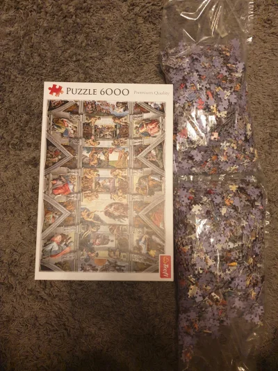 W.....c - #puzzle 6000 #trefl
Wie ktoś czy te woreczki są dzielone dokładnie na połow...