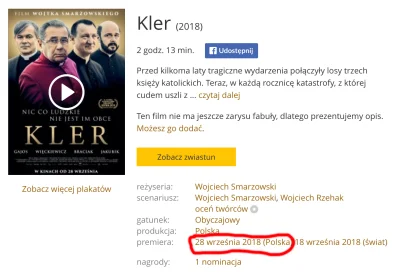 marharas - Czy ktoś wie, dlaczego Polski film "Kler" ma najpierw premierę za granicą,...
