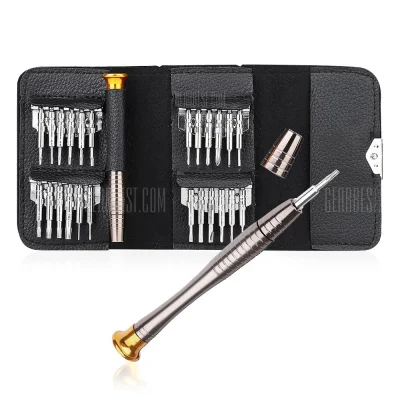 polu7 - 25 in 1 Screwdriver Wallet Kit Repair Tools w cenie 1.99$ (7.33zł) z kodem GB...