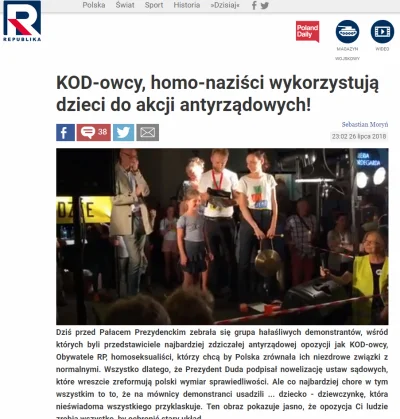Reepo - Polska XXI wiek, redaktorzy szmatławca nazywają osoby homoseksualne nazistami...