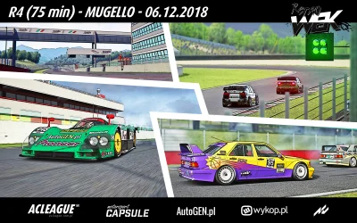 ACLeague - Tutaj zgłaszamy incydenty z czwartego wyścigu sezonu RetroWEK @ Mugello

...