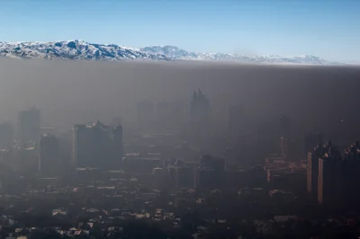 Springiscoming - Smog w Almatach w Kazachstanie. Zdjęcie Igora Jefimowa ze stycznia 2...