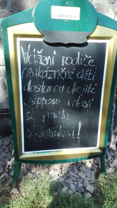 vendaval - A oto dowcipne ostrzeżenie dla rodziców przed jedną z czeskich restauracji...