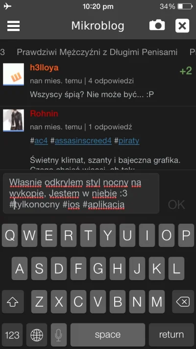 artpop - Własnie odkrylem styl nocny na wykopie, Jestem w niebie :3 #tylkonocny #ios ...