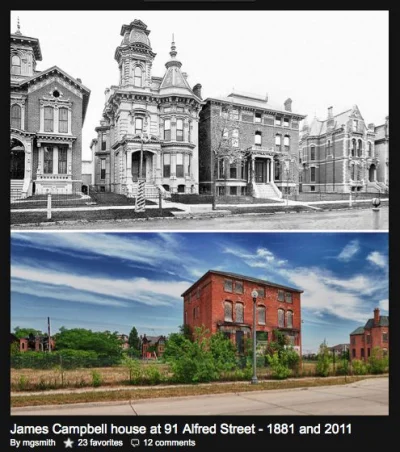 tytanos - > Detroit in 1881 
 Detroit in 2011

#usa #architektura #urbanistyka