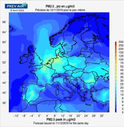 NadiaFrance - >poziom zanieczyszczenia powietrza pyłem PM2.5 pomiędzy godziną 21 i 22...