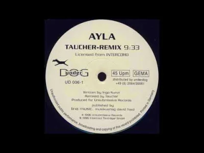 cinkowsky - Ayla - Ayla (Taucher Remix) (1996) 6:30 ( ͡º ͜ʖ͡º)
#muzyka