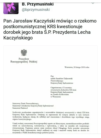 falszywyprostypasek - Lech Kaczyński pisał:
 Popierany przeze mnie podczas obrad Okrą...