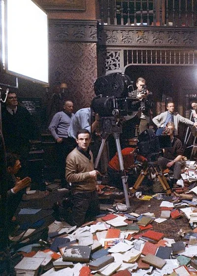 ColdMary6100 - Francois Truffaut podczas nagrywania filmu ‘Fahrenheit 451’, 1966 wygl...