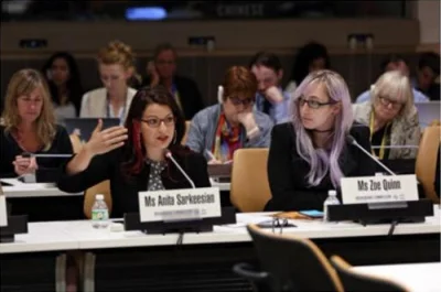 AdamZz - Anita Sarkeesian przemawia na forum ONZ. Stwierdza, że przypadki nękania (ha...