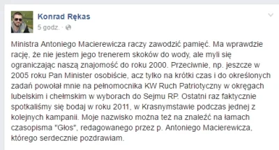 b.....k - ANTONI MACIEREWICZ ODPOWIADA NA PYTANIA "WYBORCZEJ 

Czy zna Konrada Ręka...