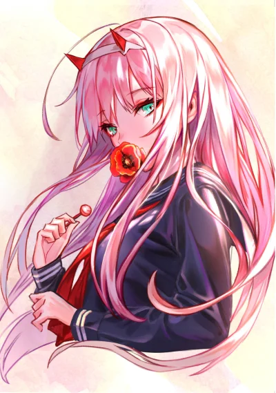 Azur88 - #randomanimeshit #anime #longhair #pinkhair #greeneyes #flower