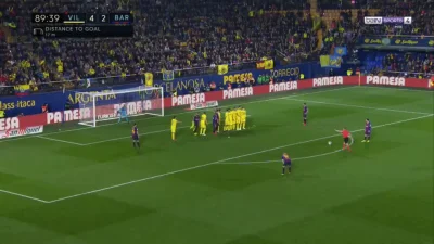 Minieri - Messi z wolnego na 4-3 i Suarez na 4:4 w doliczonym czasie meczu z Villarre...