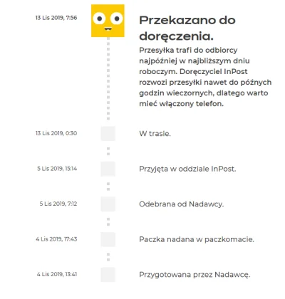 luc4s - Tak wygląda status mojej przesyłki, która Uwaga, miała do pokonania 8km z jed...