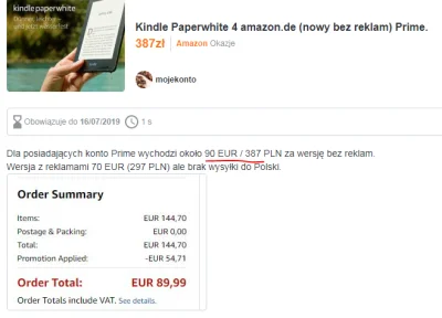 uysy - Właśnie wjechała fajna promka na Kindle Paperwhite 4 dla posiadaczy Prime (pie...