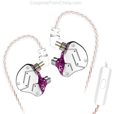 n____S - 2 sztuk(i) przedmiotu KZ ZSN Earphones Viola Purple With Mic - Gearbest 
Do...