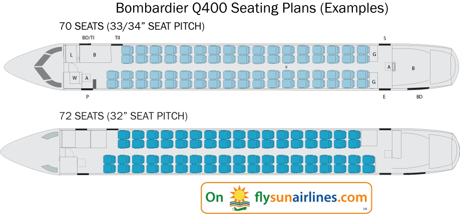 Bombardier 200 схема салона