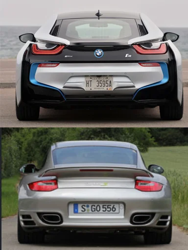 Fallriv - Ciekawostką jest, że BMW i8 z tyłu wygląda jakby rodziło małe Porsche ( ͡° ...
