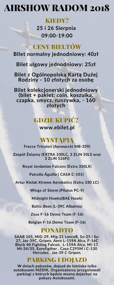 blogers - #airshow #radom #samoloty #lotnictwo #rozrywka 
W tym roku 25 i 26 sierpni...