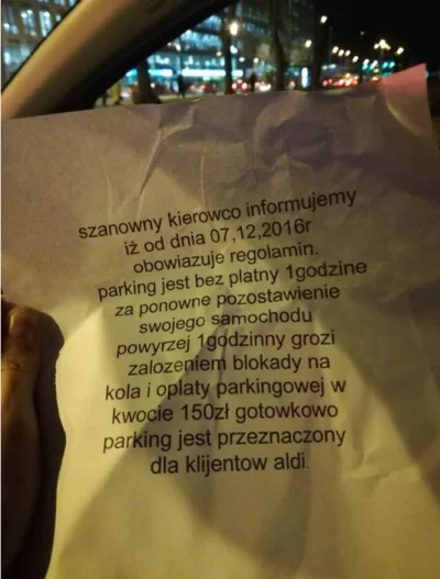 lordhrabula - Info jakie zostawiają za wycieraczką, na parkingu pod nowym ADLI we #wr...