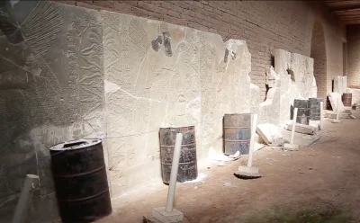 myrmekochoria - Bomby podłożone pod antyczne miasto Kalchu (Nimrud). Wysadzone przez ...