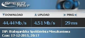 marcus1 - w nocy wyciągam 60Mb, w dzień bez względu na porę nie spada poniżej 43Mb, c...