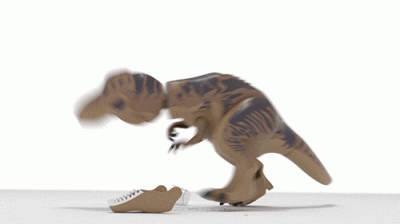Eskimoska - Tyranozaur nie może pozbierać szczęki z podłogi.

#gif #dinozaury #smie...