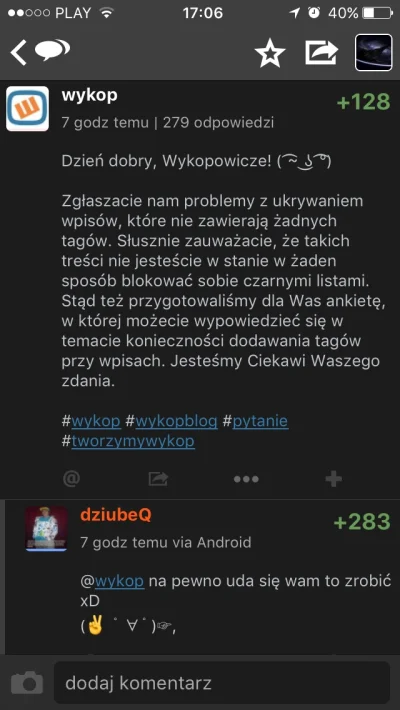 piotras-85 - @wykop: ale sie wypowiedziałem, dziękuje pan wykop ( ͡° ʖ̯ ͡°)