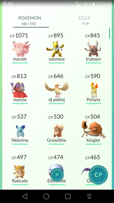 ulepka - nazywam tylko te pokemony, które mają powyżej 600cp. inne nie zasłużyły. #po...